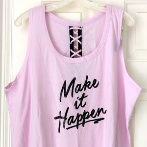 NWT Lane Bryant Livi Active Pink Make It Happen Wicking Tank Size 22/24
